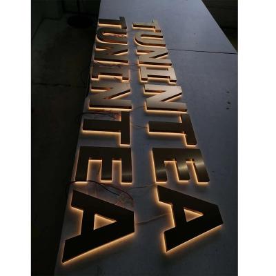 China Backlit Buildings Stainless Steel Channel Led Letter Sign Board for sale