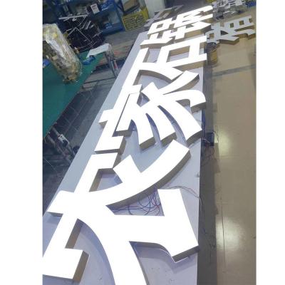 China Custom buildings stainless steel 3d acrylic frontlit rimless channel letter led light for signage wall letters logo signage for sale