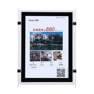 China Indoor Wall Mounted Light Photo Frames Advertising Slim Led Crystal Light Box For Shopping Mall for sale