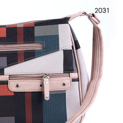 China Classic Retro Design Ladies Multi-pocket Zipper Bag European Original Plaid Pattern Female Style Cross - Body Bag Casual Simple for sale