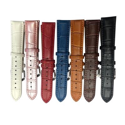 China Hot Selling Brown 20mm Accessories Leather Soft Adjustable Leather Watchband For Huawei for sale