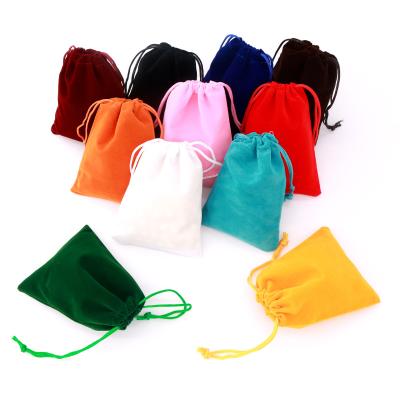 China Custom Logo Drawstring Bag Envelop Packaging Velvet Jewelry Pouches Velvet Jewelry Bag Promotion for sale