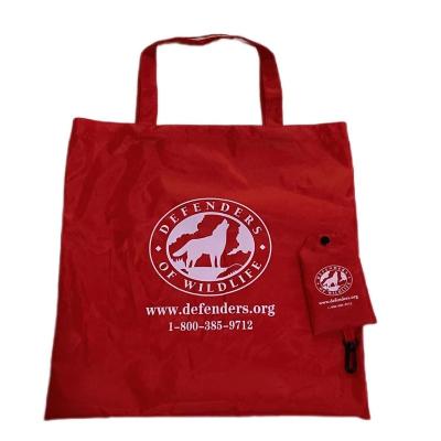 China Wholesale Custom Logo Folding RPET 190T 210D Printed Polyester Shopping Bag Foldable Reusable Grocery Bags for sale