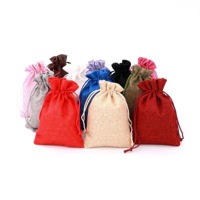 China Wholesale Hessian Soft Beige Tea Gift Gift Jute Burlap Pouch Promotion Jute Packaging Bags for sale