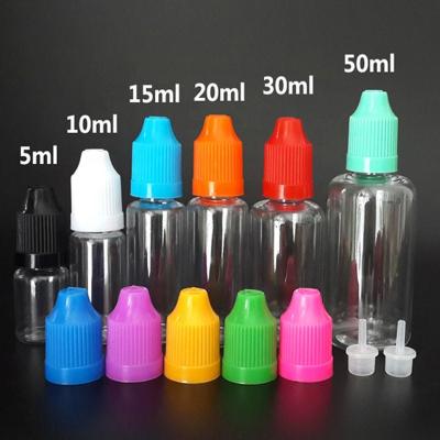 China Eyedrops Liquid Plastic Bottles 5ml 10ml 15ml 20ml 30ml 50ml 60ml 100ml Child Resistance Medicine PET Lids Empty Dropper Bottle for sale