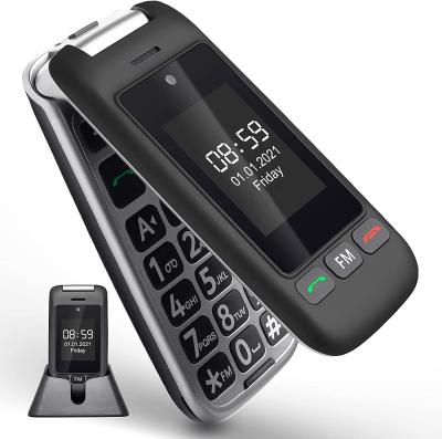 China Dual SIM Card MTK 2G Top Flip Phone With S0S Big Key Font Standby Artfone C10 Long Speaker / Dual Sim Card Big for sale