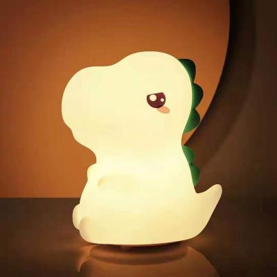 China New Design Dinosaur LED Night Light Kids Baby Bedroom Party Birthday Novelty Modern Gift Lamp Rechargeable Touch Sensor For Children for sale