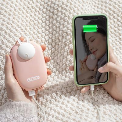 China Wholesale Cute Car 2 in 1 Hand Warmer Rechargable and 10000 mAh Power Bank Portable Phone Charger for Winter for sale