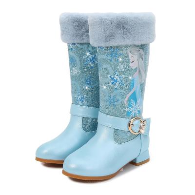 China Thermal Children's Plush Princess Boots Girls Snow Boots Girls' High Heel Boots for sale