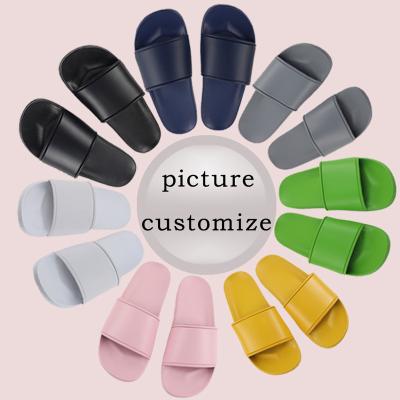 China 2022 CUSHIONING Custom Printed Designer Sandals Custom Logo Black Slides Sandal Men Slippers Slides Shoes for sale