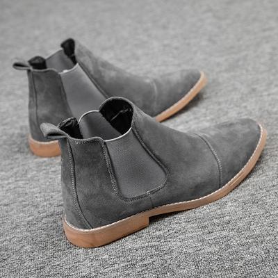 China New British Style Custom Fashion Thermal Ankle Martin Men Leather Boots for sale