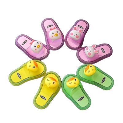 China KT net red cat light 2021 children's slippers summer fashion indoor and outdoor non-slip luminous cartoon boys and girls flip flops for sale