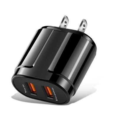 China Mobile Phone Charger 2.4A Output Mobile Phone Dual USB 2 Travel Wall Battery Power Adapter Charger for sale