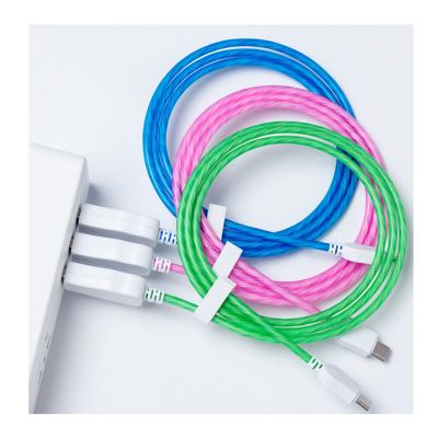 China COMPUTER HOT! ! mobile phone flowing light flash led charging cable for sale