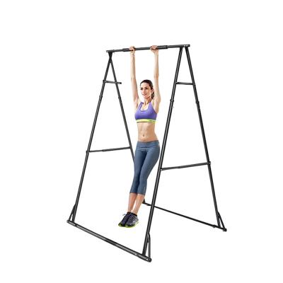 China 130kgs Free Standing Foldable Pull Up Vigorous Bar Rack Power Tower Workout Station For Home Gym Strength Training for sale