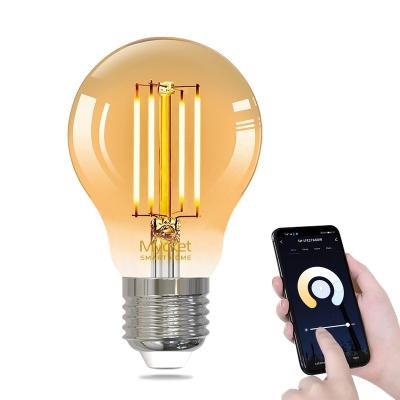 China Tuya A60 Smart WiFi LED Filament Dimmable E27 Bulb Light Lamp Residential Work With Alexa Google Home for sale