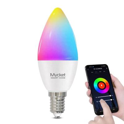 China Smart Wifi Smart WiFi Bulb RGB+2700~6500K Tuya LED Bulb Work With Alexa Google for sale