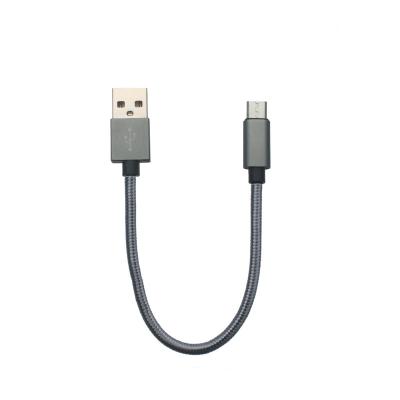 China Camera 20cm USB Cable 3A Micro Short Fast Charging Braided Data Cable For Android for sale