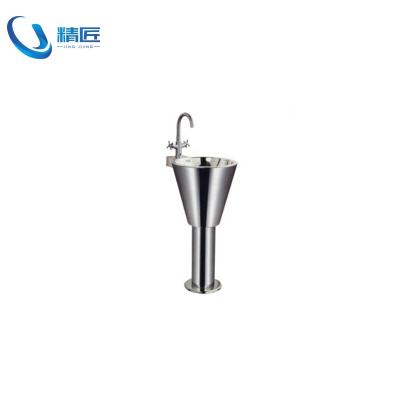 China With Faucet Public Stainless Steel Floor Standing Wash Hand Basin With Pedestal for sale