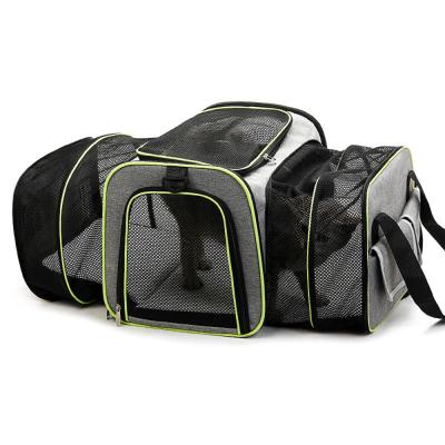 China Wholesale Portable Foldable Comfortable Expandable Travel Pet Carrier Breathable Lightweight Air Line Approved Cat Carrier for sale