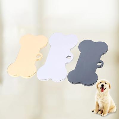 China Lights Customized Stainless Steel Dog Tags Collars Name Engrave Pet ID Sublimation Aluminum Dog Tags for sale