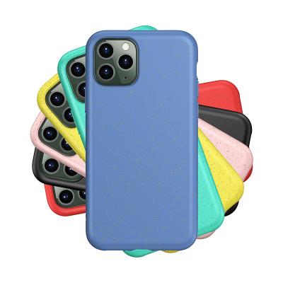 China Bulk Eco-friendly Girls Wheat Mobile Cover Straw Cell Phone Back Case For Iphone Apple 11 pro max for sale