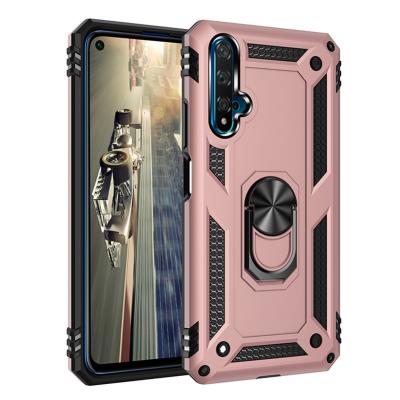 China Four Corner Protect New Low Cost Shockproof Bracket Magnetic Car Phone Case For Huawei nova 5t for sale