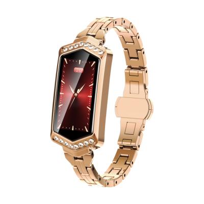 China Cheap Factory Price Top Sell Super Steel Smart Watch With Metal Strap 0.96 Inches for sale