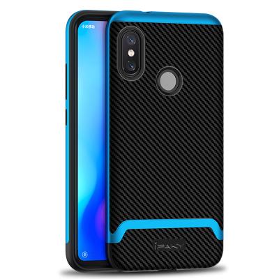 China 2 in 1 New Case IPAKY Common Model Phone Case For Redmi 6 Ultra Thin Soft Carbon Fiber TPU Back Cover Case For Redmi 6 for sale