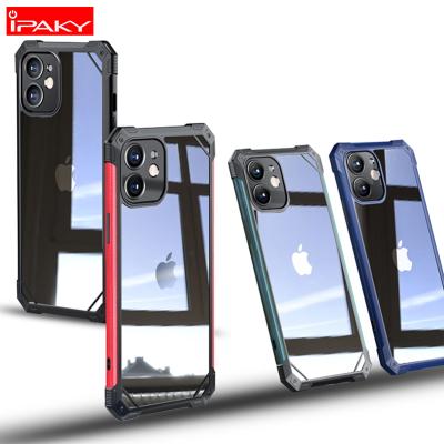 China Four Corner Protect Ipaky Factory Direct Sales New Product Tpu+Pc Shockproof Mobile Phone Case For Iphone 12 pro for sale