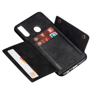 China Four Corner Protect Shockproof Leather Phone Flip Cover Leather Phone Case Factory Price For Samsung A20S for sale