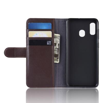 China Four Corner Protect Latest Shockproof Design For Samsung A40 Cell Phone Case Leather Case With Card Slot for sale