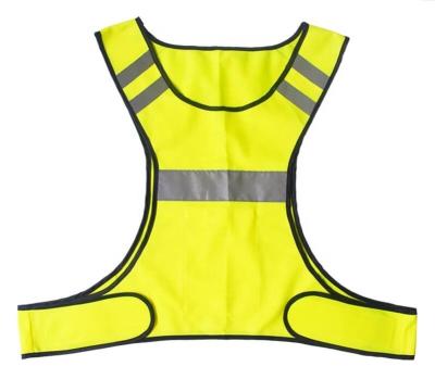 China Custom Made High Light Reflective Best Selling High Visibility Lightweight Reflective Road Belt Safety Walking Warning Vest For Runners for sale