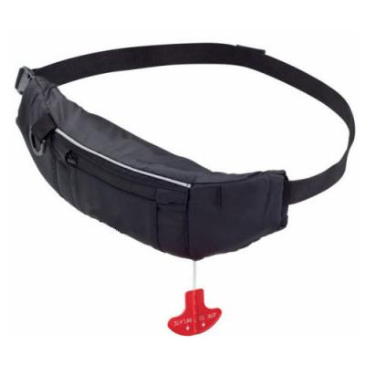 China Lightweight. Best Selling Convenient Black Color Inflatable Belt Life Vest for sale