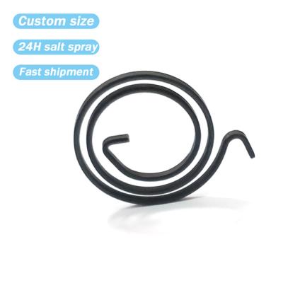 China Coil OEM spring supplier custom black carbon steel stainless steel clock constant small flat coil spiral springs for sale