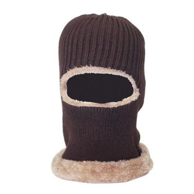 China breathable & Top Warm Outdoor Fleece Protective Warm Outdoor Ski Proof Face Mask Waterproof Mount Winter Knitted Wool Ski Mask Hat for sale