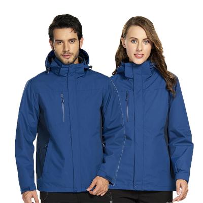 China Outdoor Anti-UV three-in-one jacket, thick and warm mountaineering suit for sale