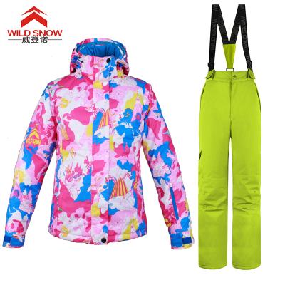 China High Quality Anti-UV Gray And Red Snow Ski Suit Casual Winter Wear Girls Winter Adults for sale