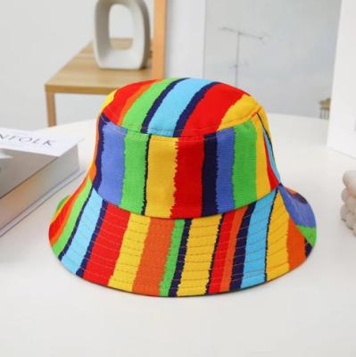 China Wholesale Cardboard Rainbow Image Printing Full Man and Women Funny Unisex Adult Fisherman Bucket Hat for sale