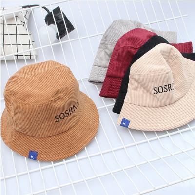 China Hot Sale COMMON Logo Summer Ladies Sunshade Wide Custom Overflow Corduroy Outdoor Women's Travel Bucket Hat Empty Hat for sale