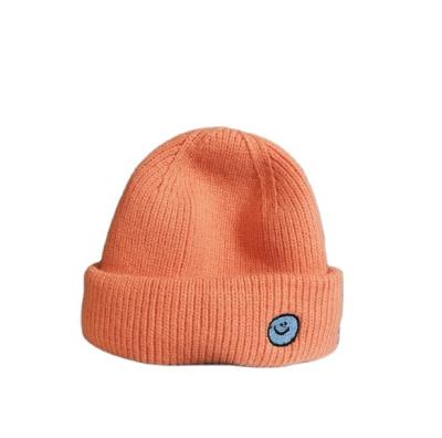 China Winter COMMON Hats Beanies Streetwear Unisex Slouch Wool Skull Hats Smiley Embroidery Sports Beanies Plain Beanie for sale