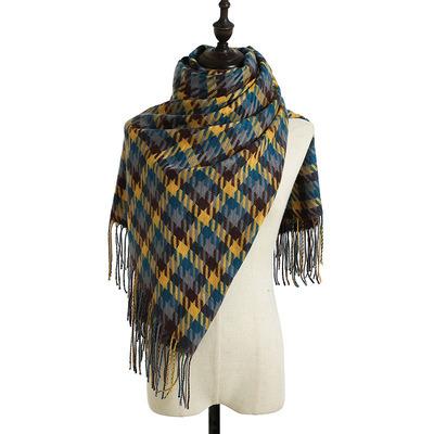 China 2021 classic college cashmere plaid neckerchief long winter wholesale British style scarf for sale