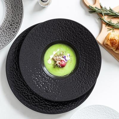 China Viable Creative High-end Restaurant Dish Steak Dish Fishbone Thick Fishbone Soup Straw Hat Dish Kitchen Ceramic Factory Meal Dish Creative Viable Hotel for sale