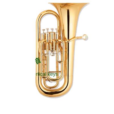 China Other four standing head baritone euphonium musical instrument tuba JYEU-E130 Lijian genuine goldtone for sale