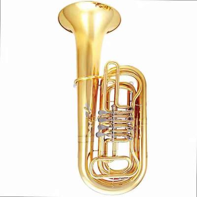 China Other Golden Tone JYTU-E110 Four Tone Brass Instrument Flat Head Professional Small Standing Horn for sale