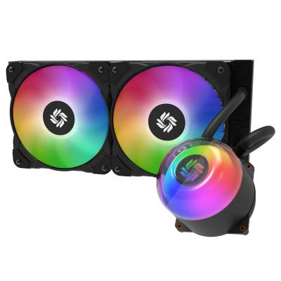 China New Computer Case 2021 CPU Dual Cooler 240 Liquid Radiator Chamber Pump Fans Independently Controlled Closed RGB Fan Kit for sale