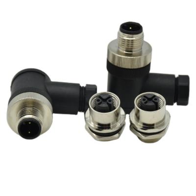 China Automotive sensor 4pin female / male plastic assembly A code M12 socket straight connector IP68 for sale