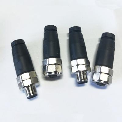 China Automotive IP67 straight degree90 3 to 4 pin / 2+PE / 3+PE high voltage right angle molded m12 connectors for sale