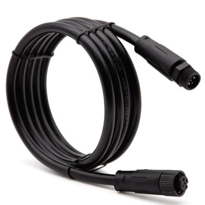 China Sensor Shenzhen Yicmic Automotive Circular 3pin Male To Female Right Angle Waterproof IP68 M12 Cable Connector for sale