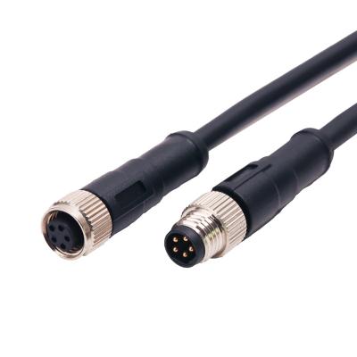 China Copper Straight Plastic M8 Male 3 4 Pin Cable Assembly Plug M8 Waterproof Connector for sale